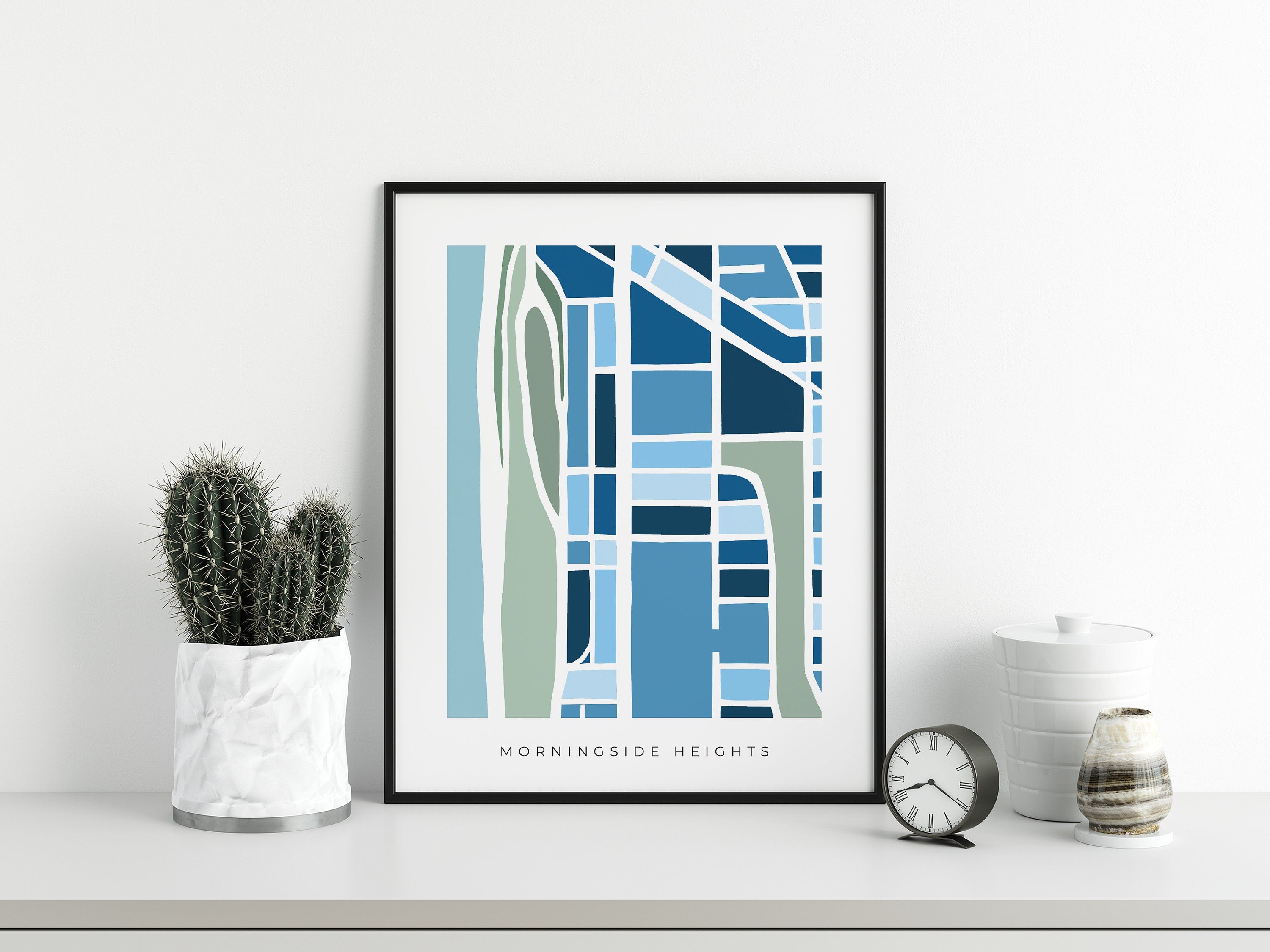 Morningside Heights Map Print – Colorful Columbia University Wall Art – Manhattan Neighborhood Poster