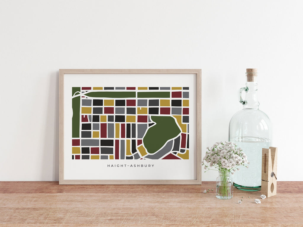 Haight Ashbury San Francisco Art Map
