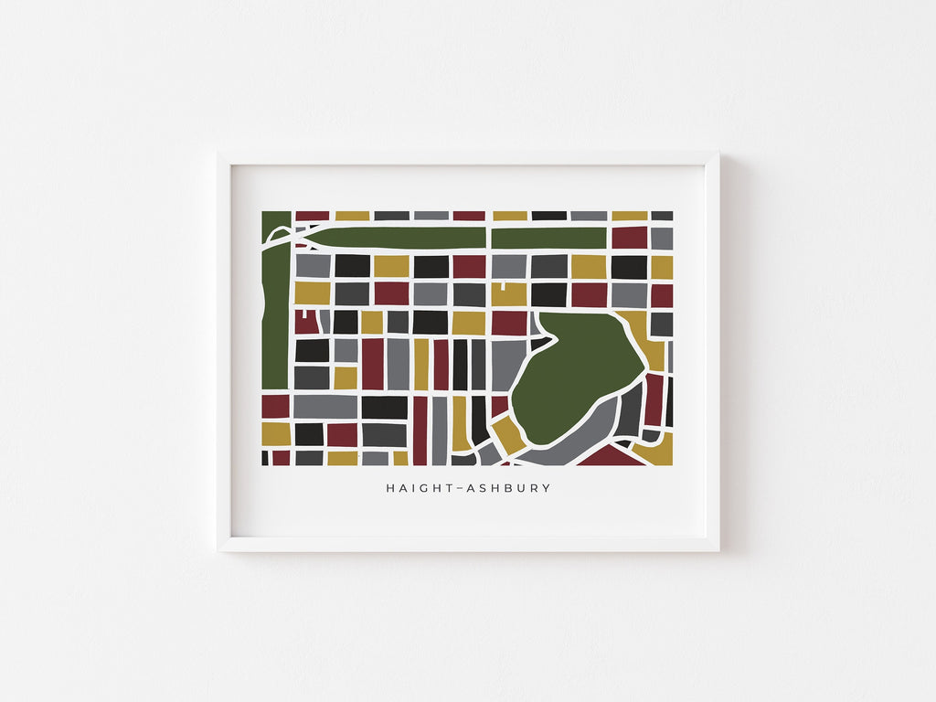 Haight Ashbury San Francisco Art Map