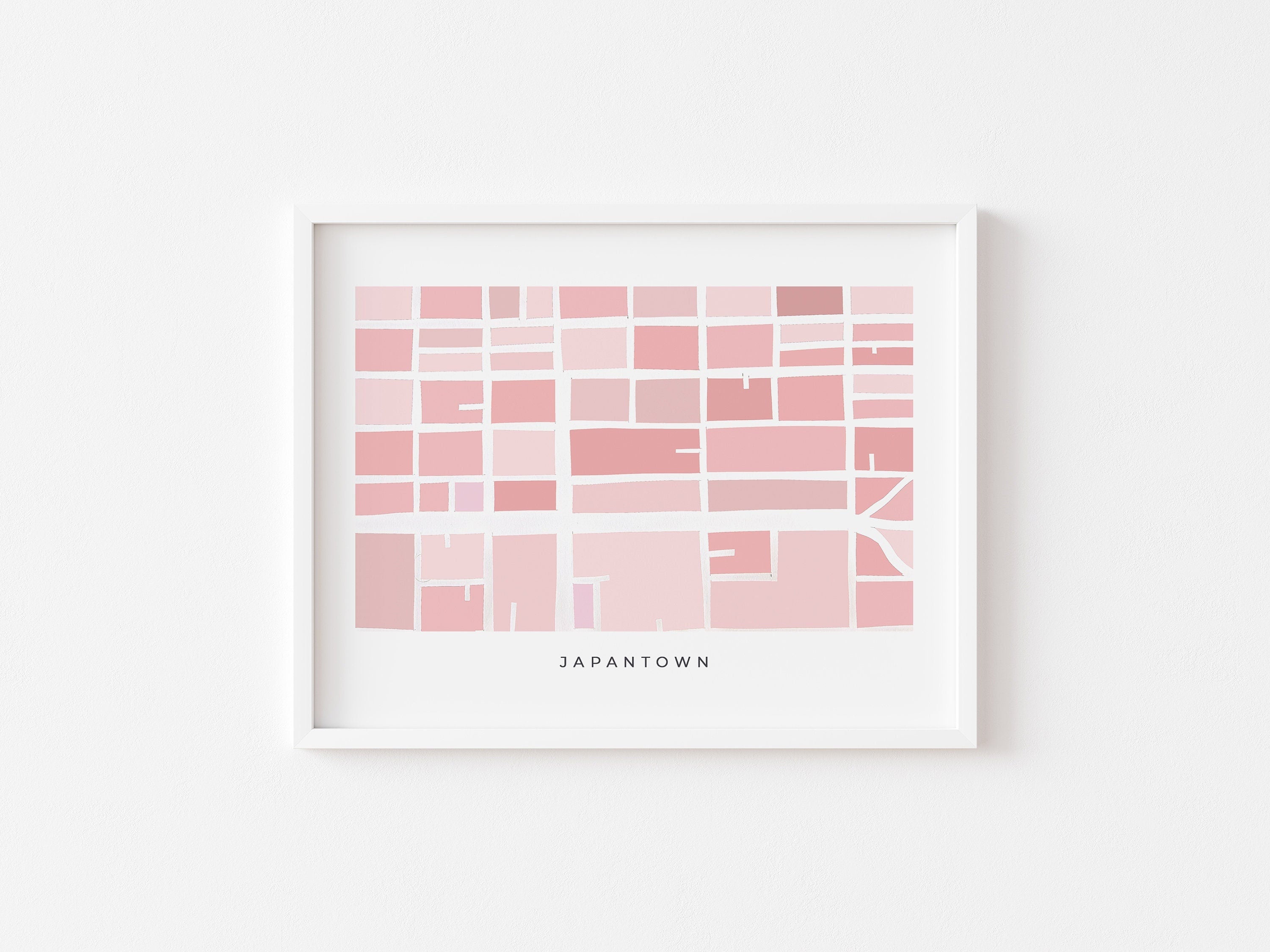 Japantown Map Print – San Francisco Wall Art – Minimalist Neighborhood Map