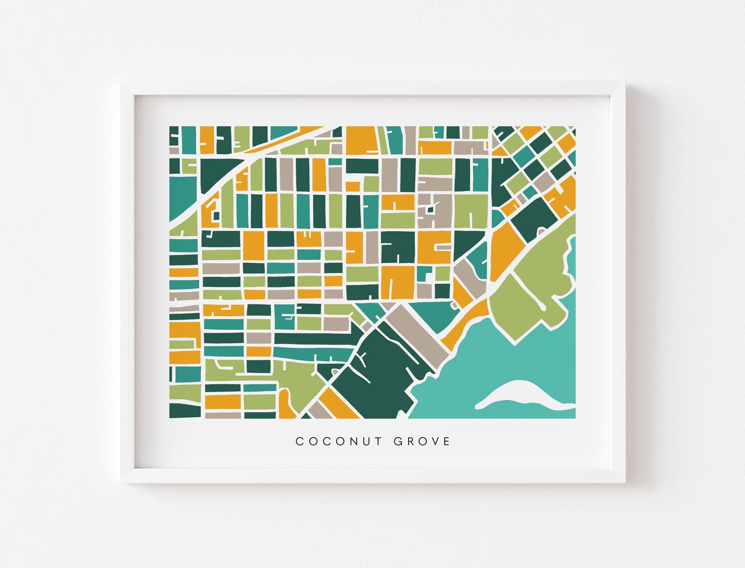 colorful coconut grove map