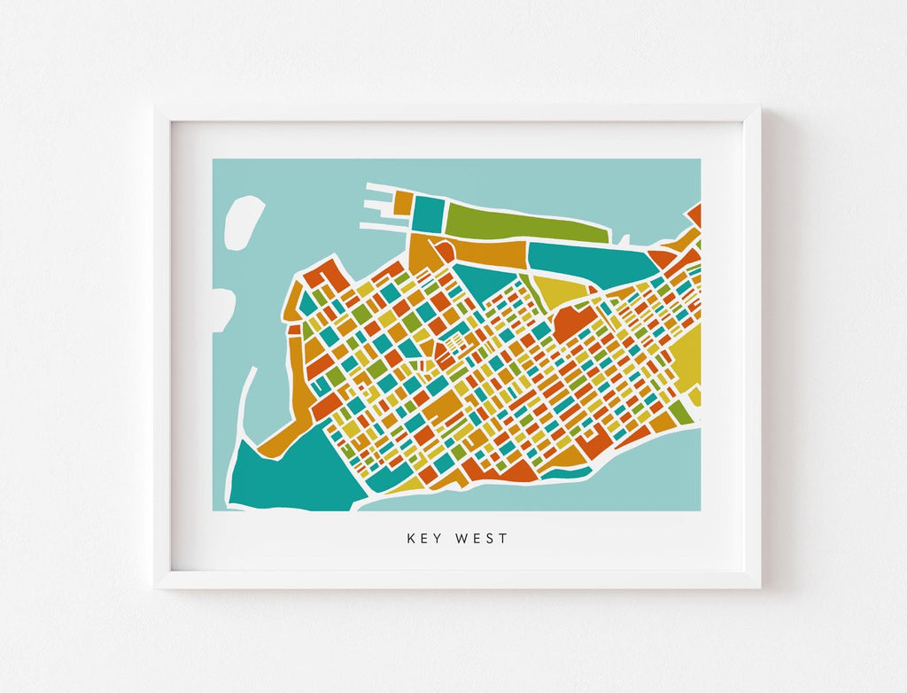 colorful map of key west