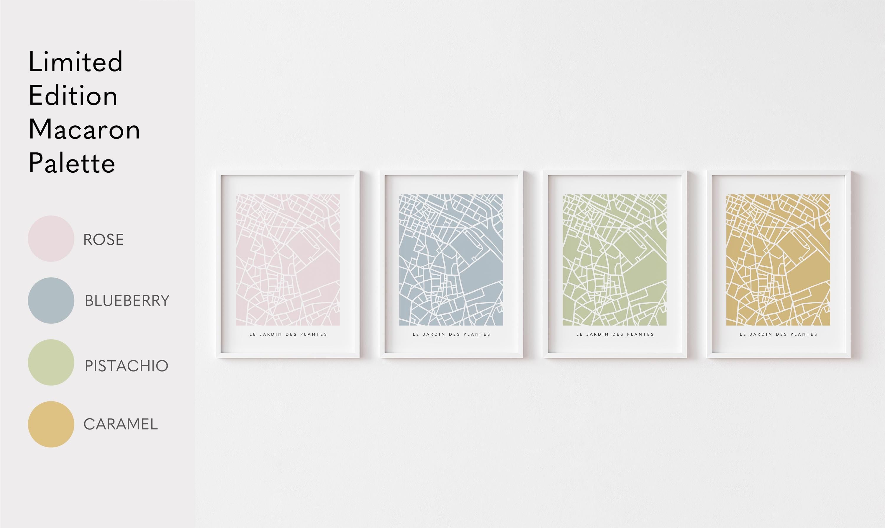 Montmartre Wall Art Map - Colorful and Minimalist - Modern Map Print