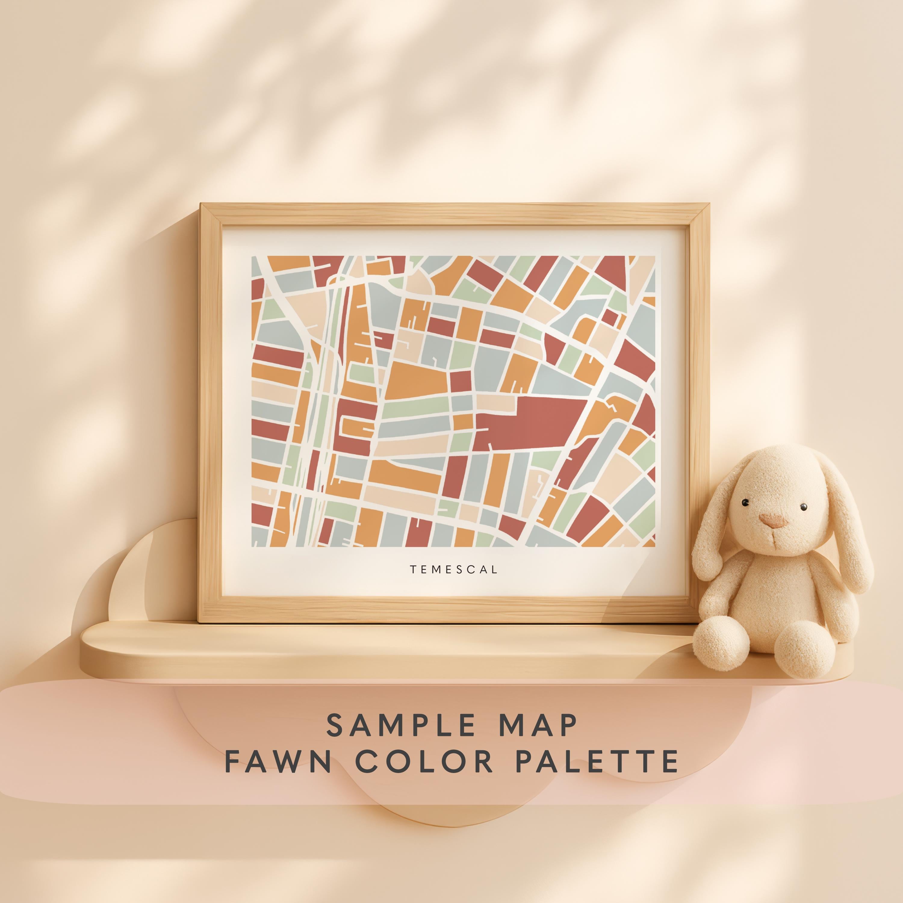 Nursery Art Map Print, Custom Kids Room Decor Minimalist Map, Baby Room Decor, Kids Room Aesthetic