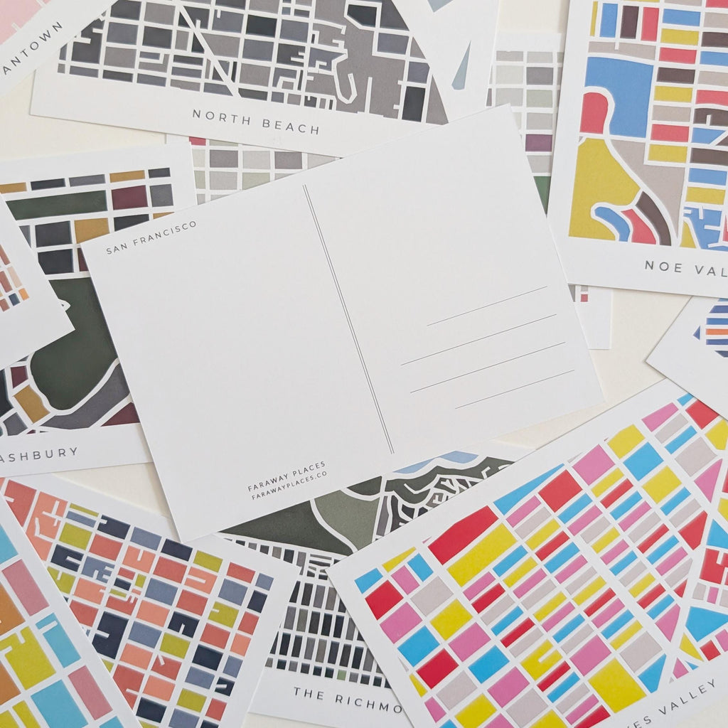 San Francisco Neighborhood Print Postcards - Set of 14