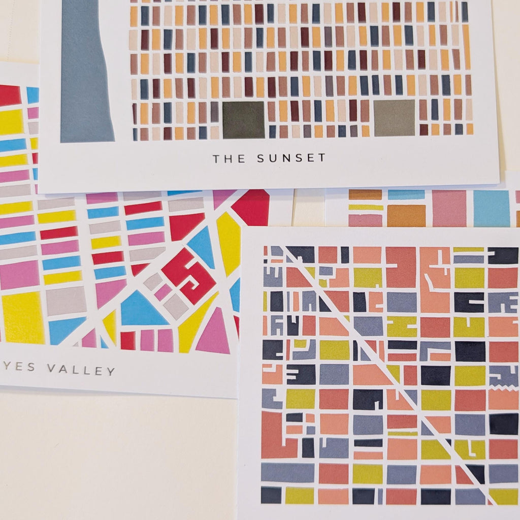 San Francisco Neighborhood Print Postcards - Set of 14