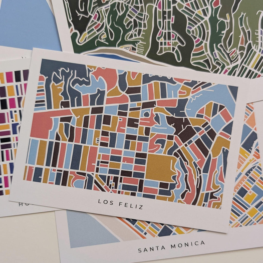 Los Angeles Neighborhood Print Postcards - Set of 14