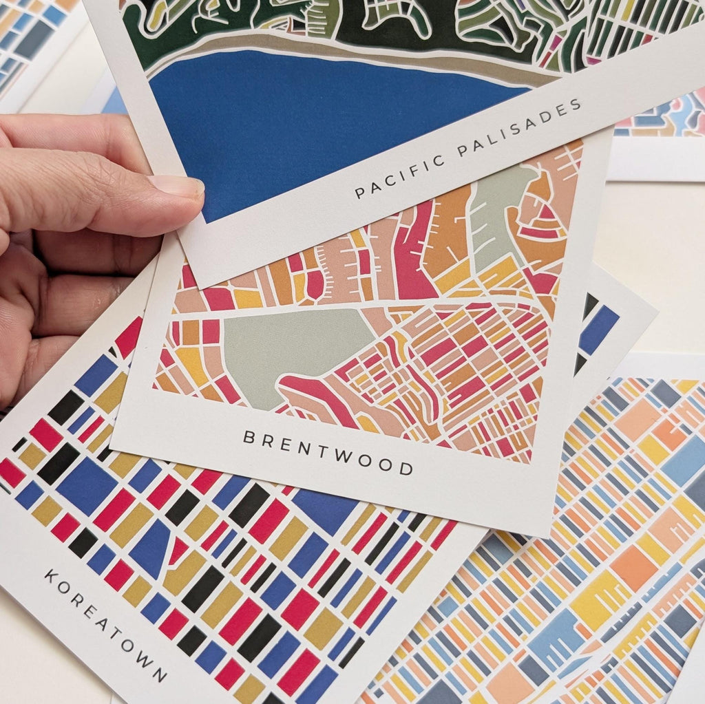 Los Angeles Neighborhood Print Postcards - Set of 14