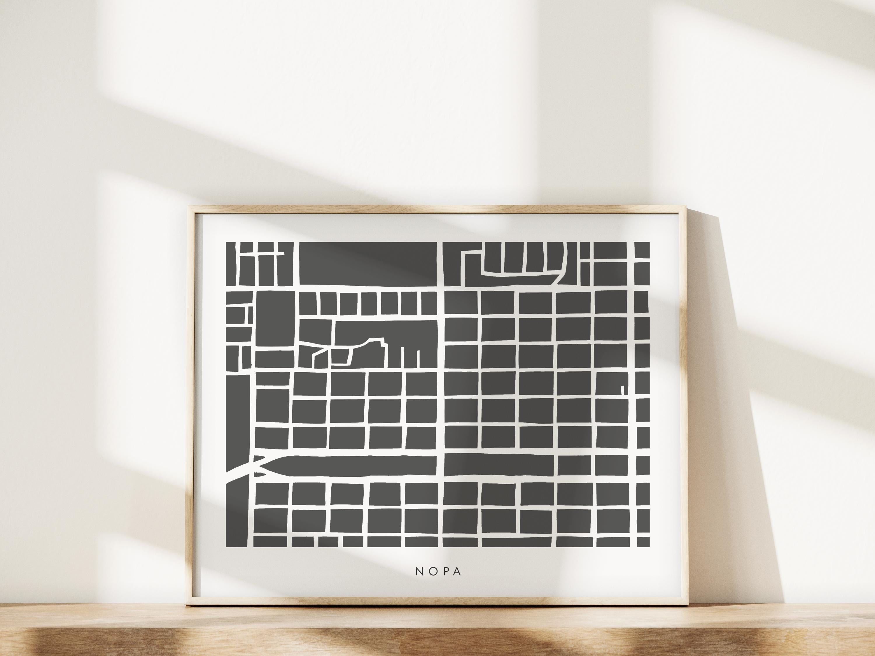 NoPa San Francisco Map Print – Minimalist Neighborhood Wall Art – Modern City Poster