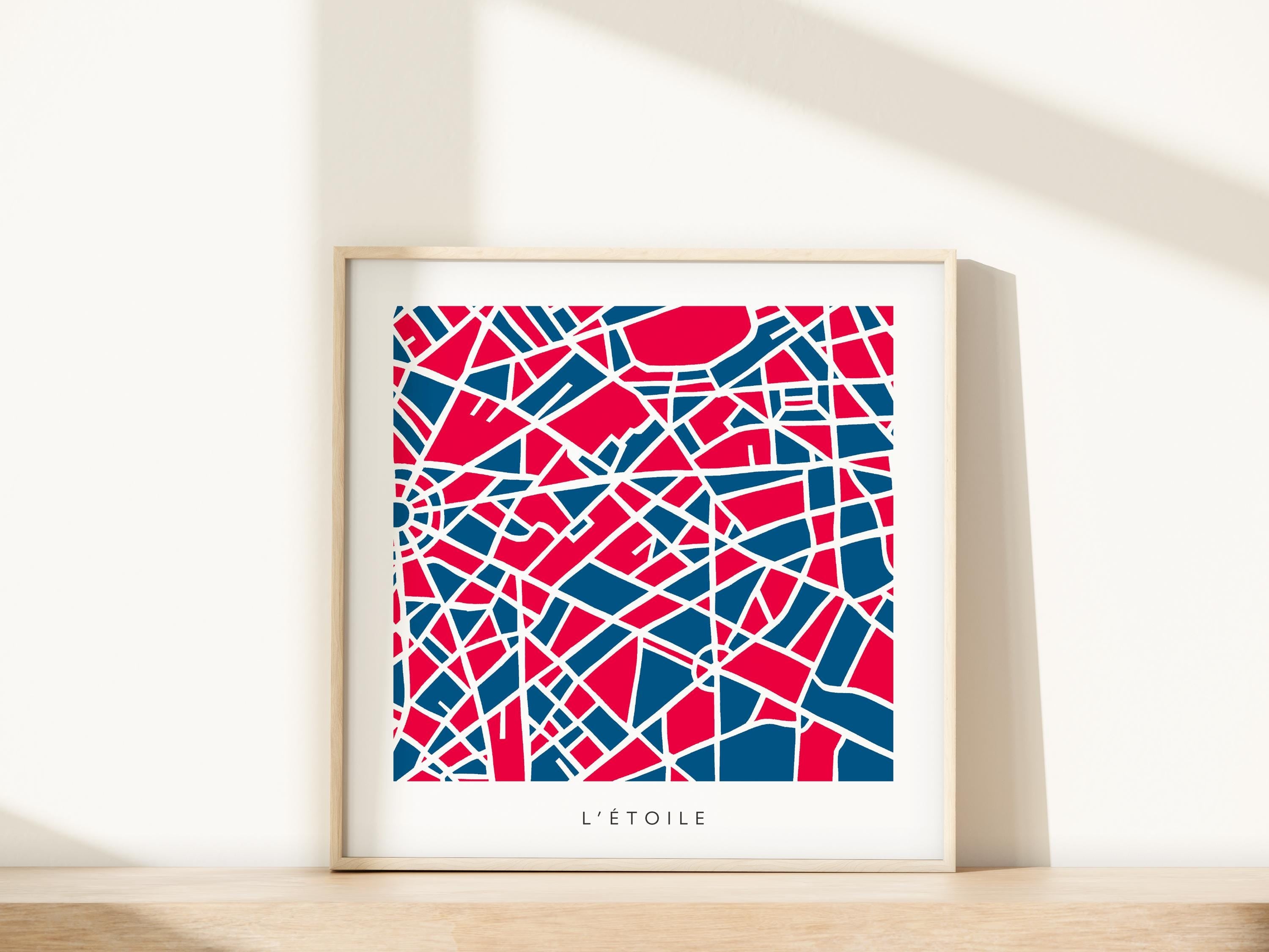 Paris 8th Arrondissement Map Art Print | Champs Élysées, L'Etoile
