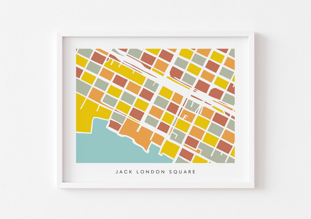 Jack London Square, Oakland Minimalist Wall Art | Modern City Map | Faraway Places