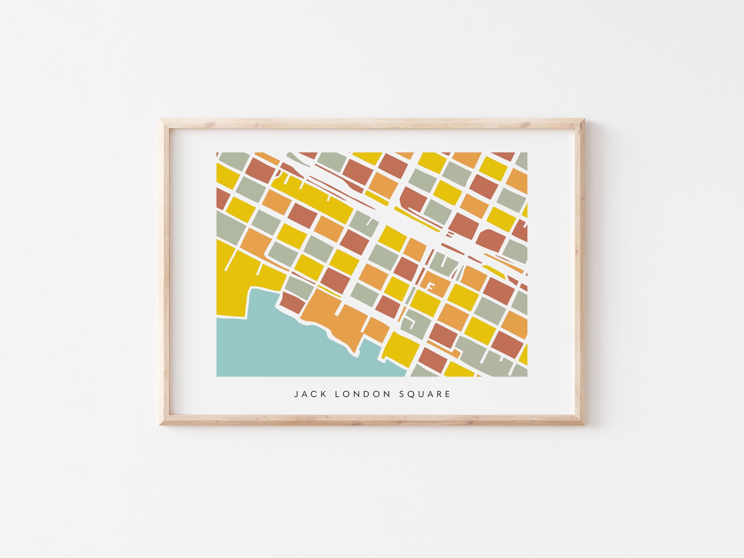 Jack London Square, Oakland Minimalist Wall Art | Modern City Map | Faraway Places