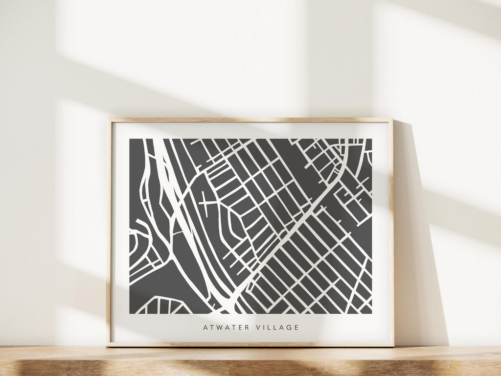 Atwater Village Map Print – Colorful Modern Wall Art, Los Angeles Neighborhood Map