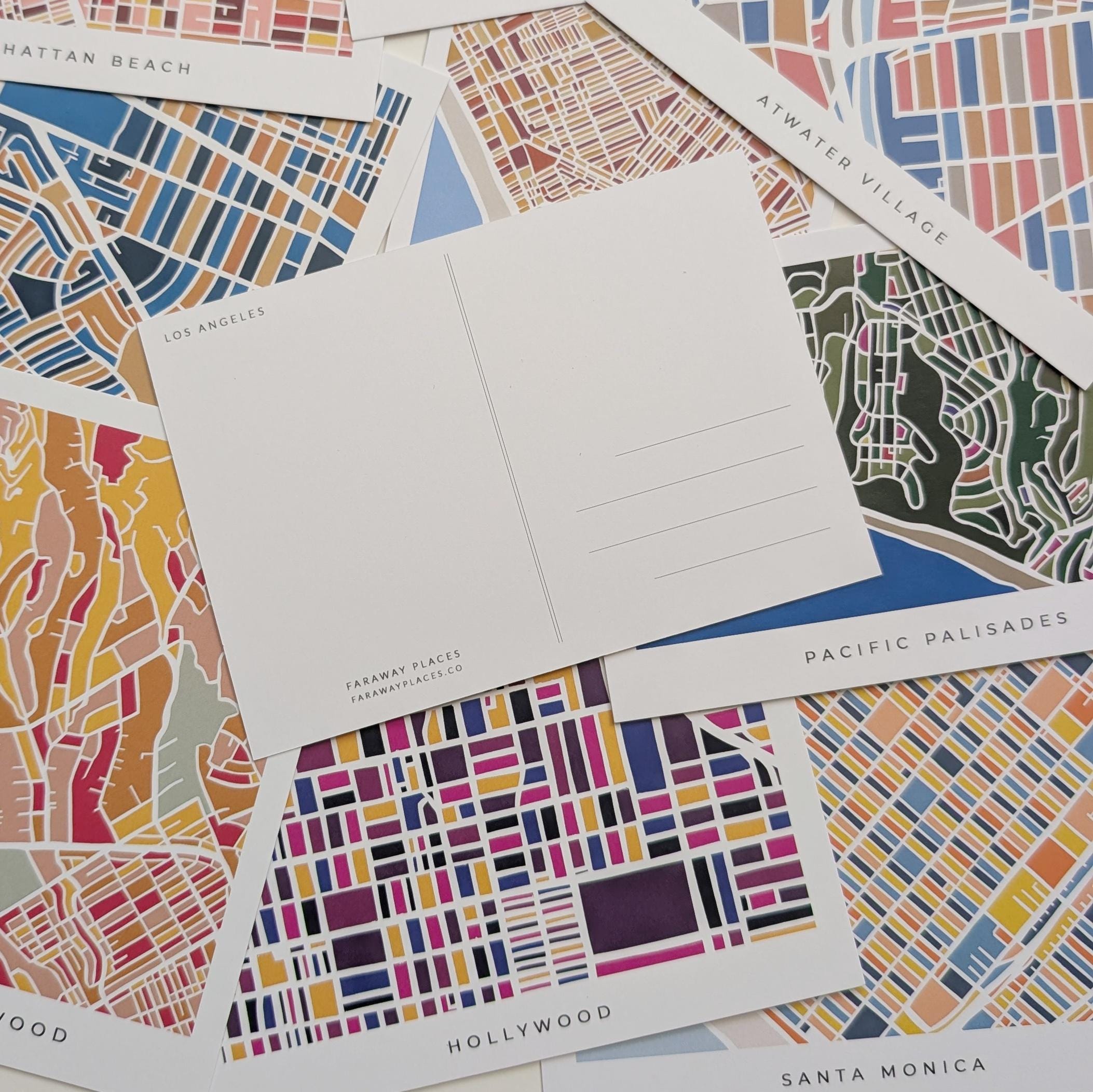 Los Angeles Neighborhood Print Postcards - Set of 14