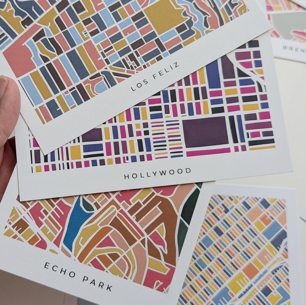 Los Angeles Neighborhood Print Postcards - Set of 14