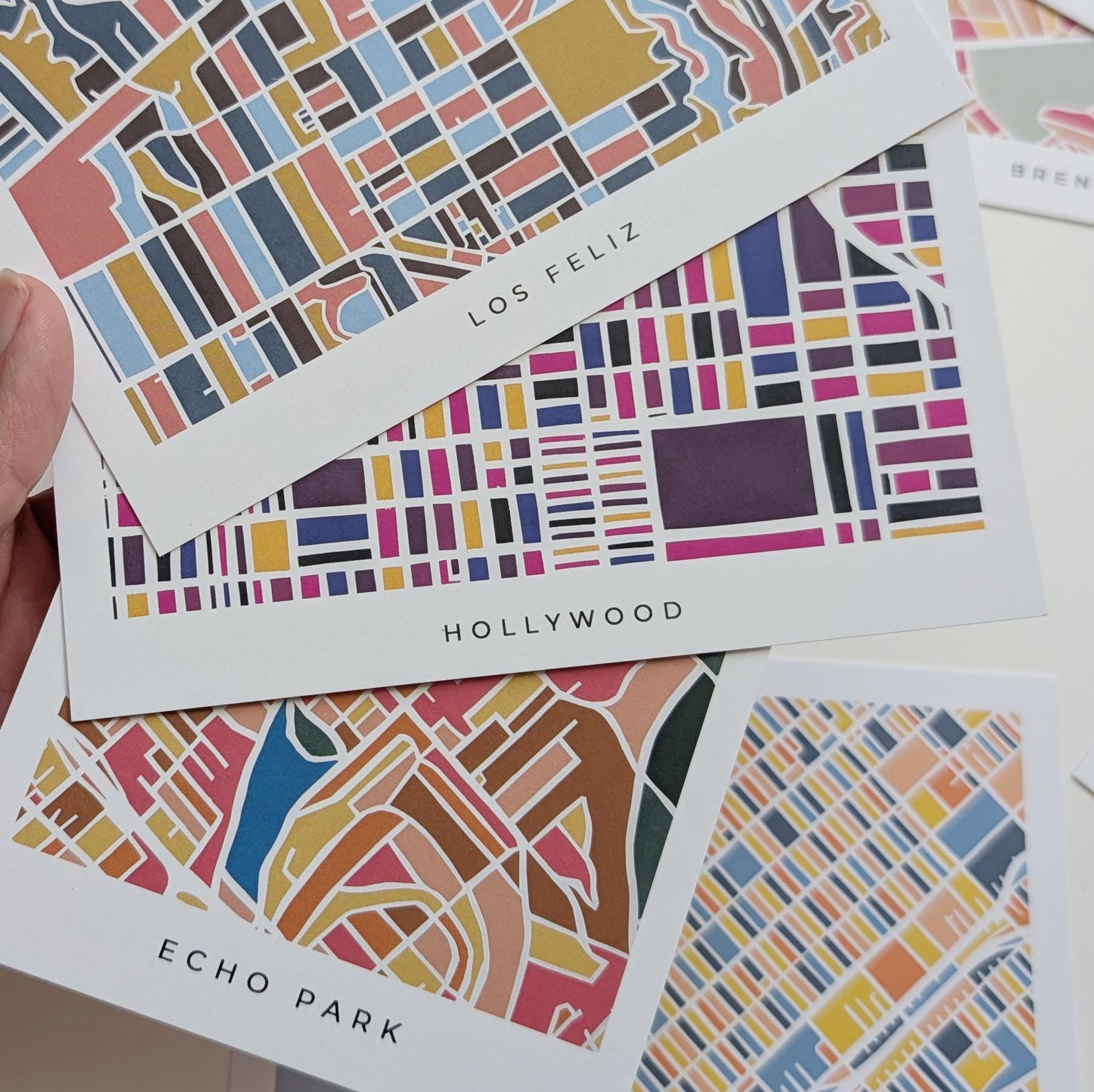 Los Angeles Neighborhood Print Postcards - Set of 14