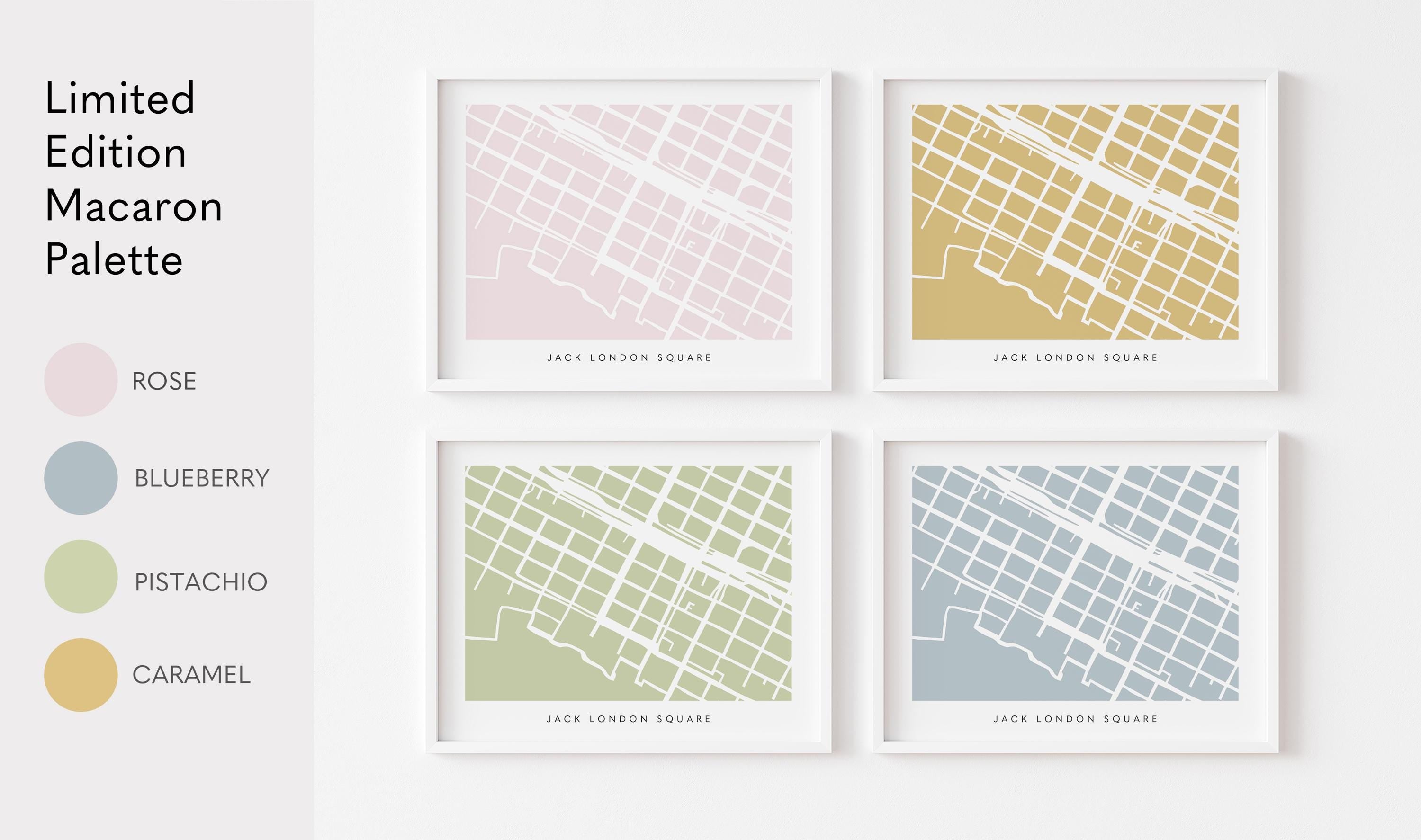 Echo Park Wall Art Minimalist and Colorful Map - High Quality Print