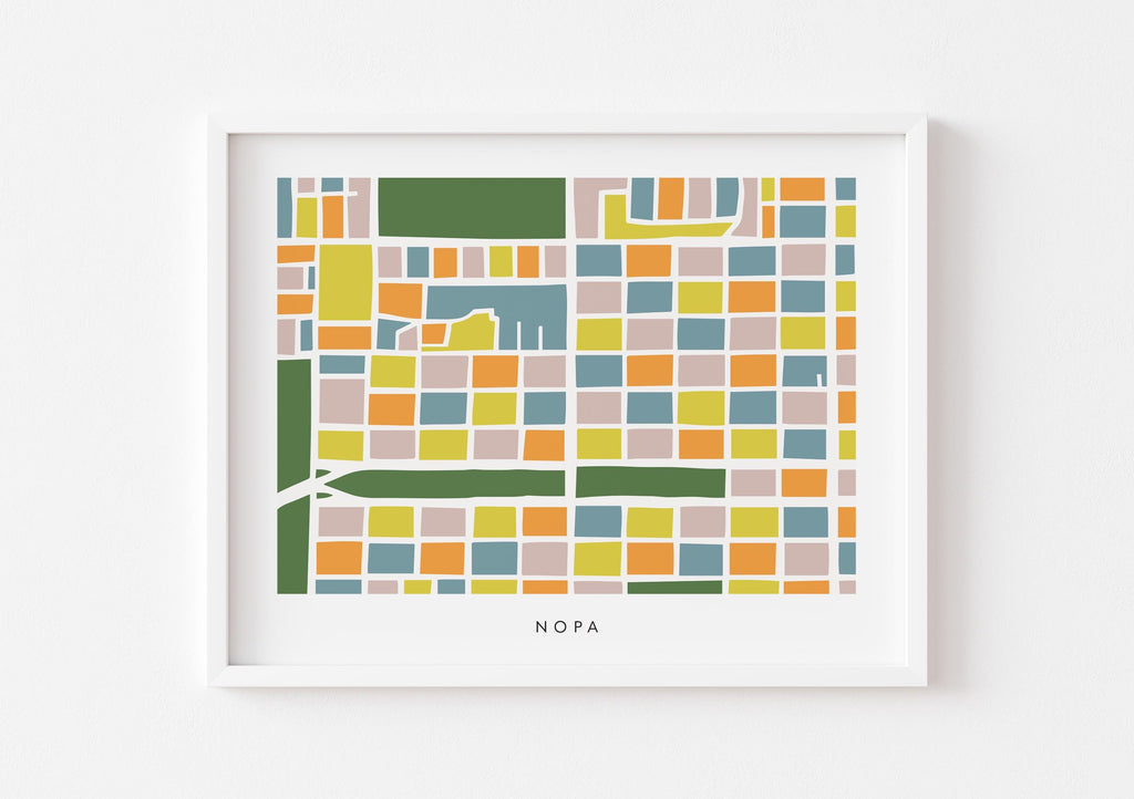 NoPa San Francisco Map Print – Minimalist Neighborhood Wall Art – Modern City Poster