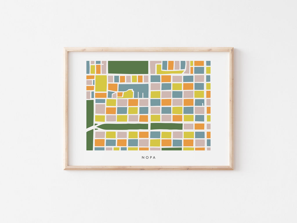 NoPa San Francisco Map Print – Minimalist Neighborhood Wall Art – Modern City Poster