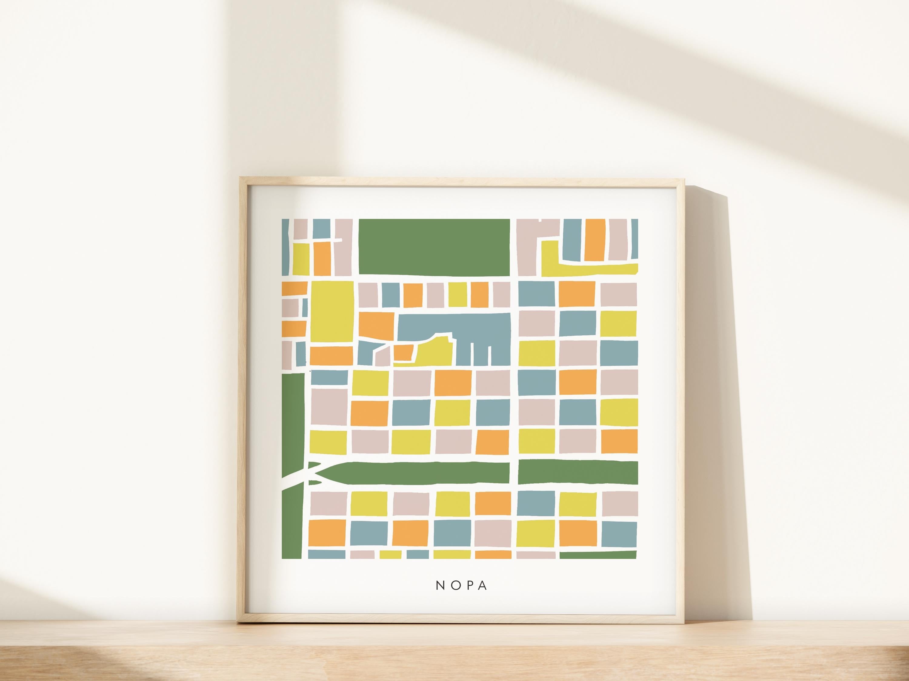 NoPa San Francisco Map Print – Minimalist Neighborhood Wall Art – Modern City Poster