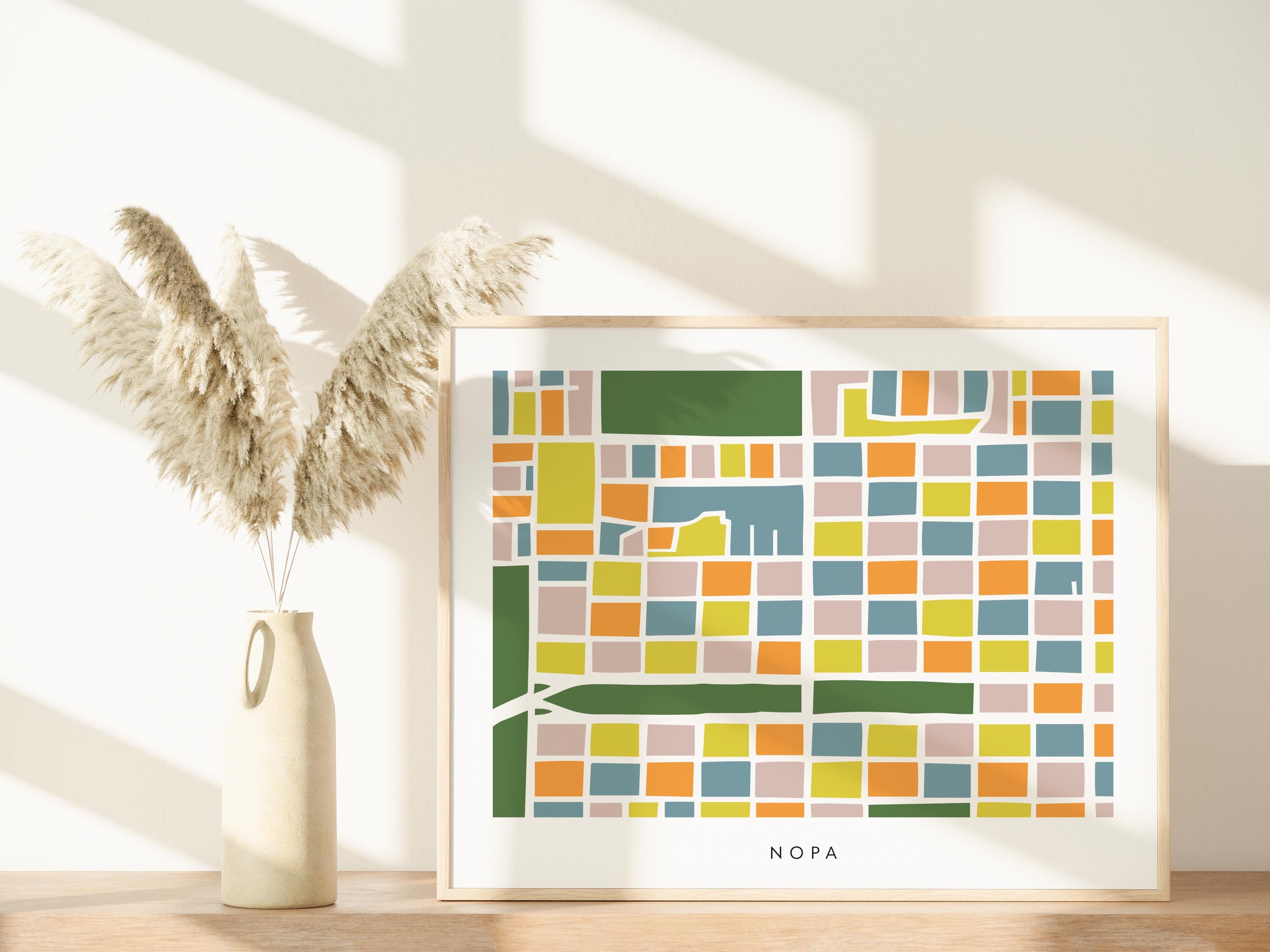 NoPa San Francisco Map Print – Minimalist Neighborhood Wall Art – Modern City Poster