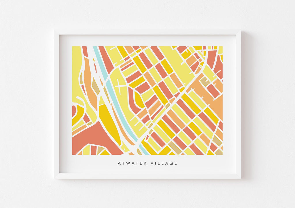 Atwater Village Map Print – Colorful Modern Wall Art, Los Angeles Neighborhood Map