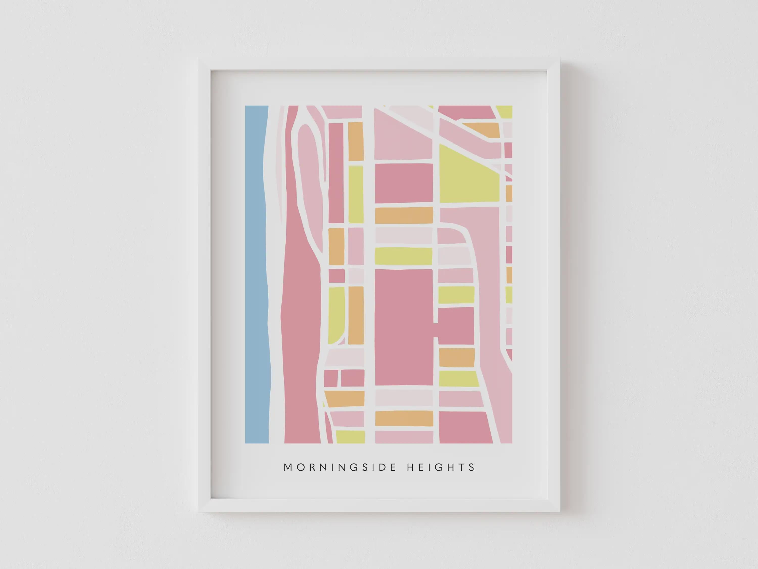 Barnard College Map Art Print – Morningside Heights Dorm Decor