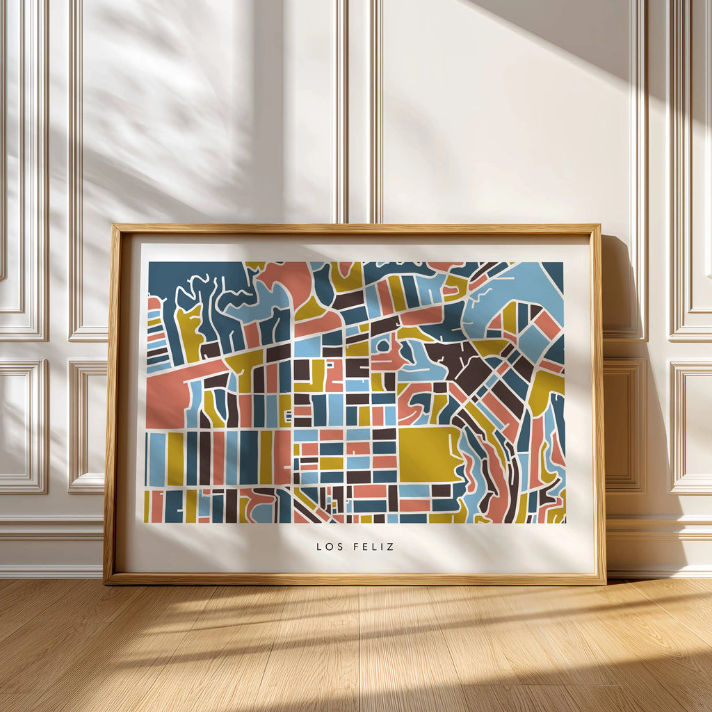 Los Feliz Los Angeles Map Print