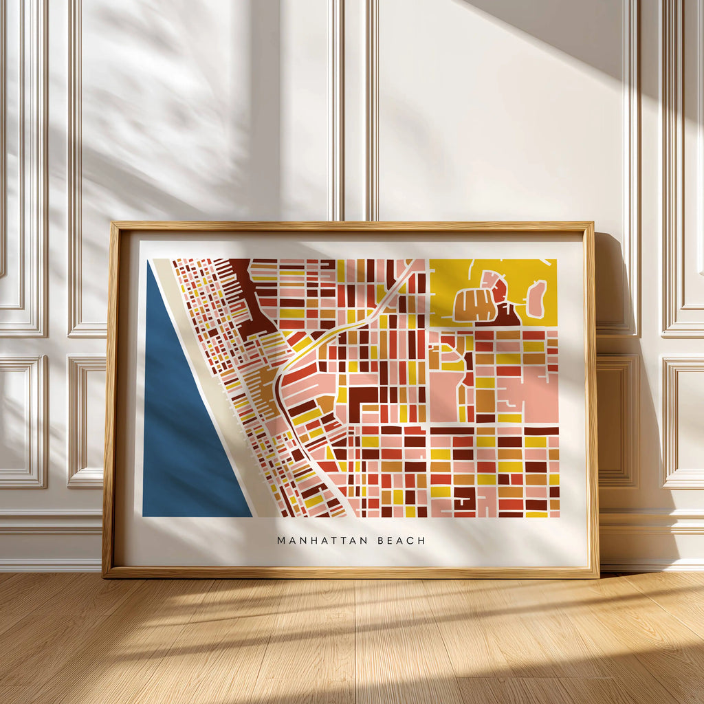 Manhattan Beach Map Print – LA Wall Art