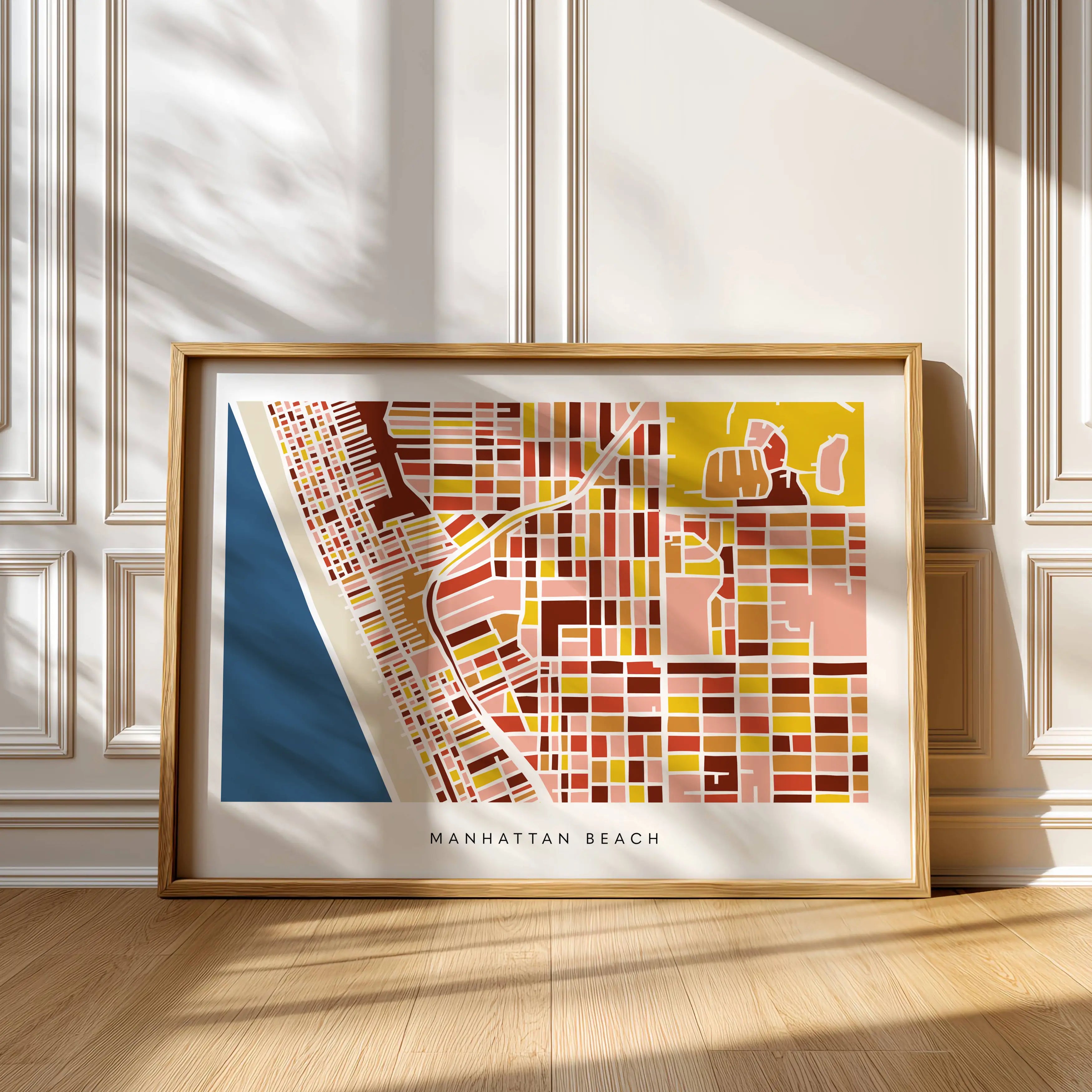 Manhattan Beach Map Print – LA Wall Art