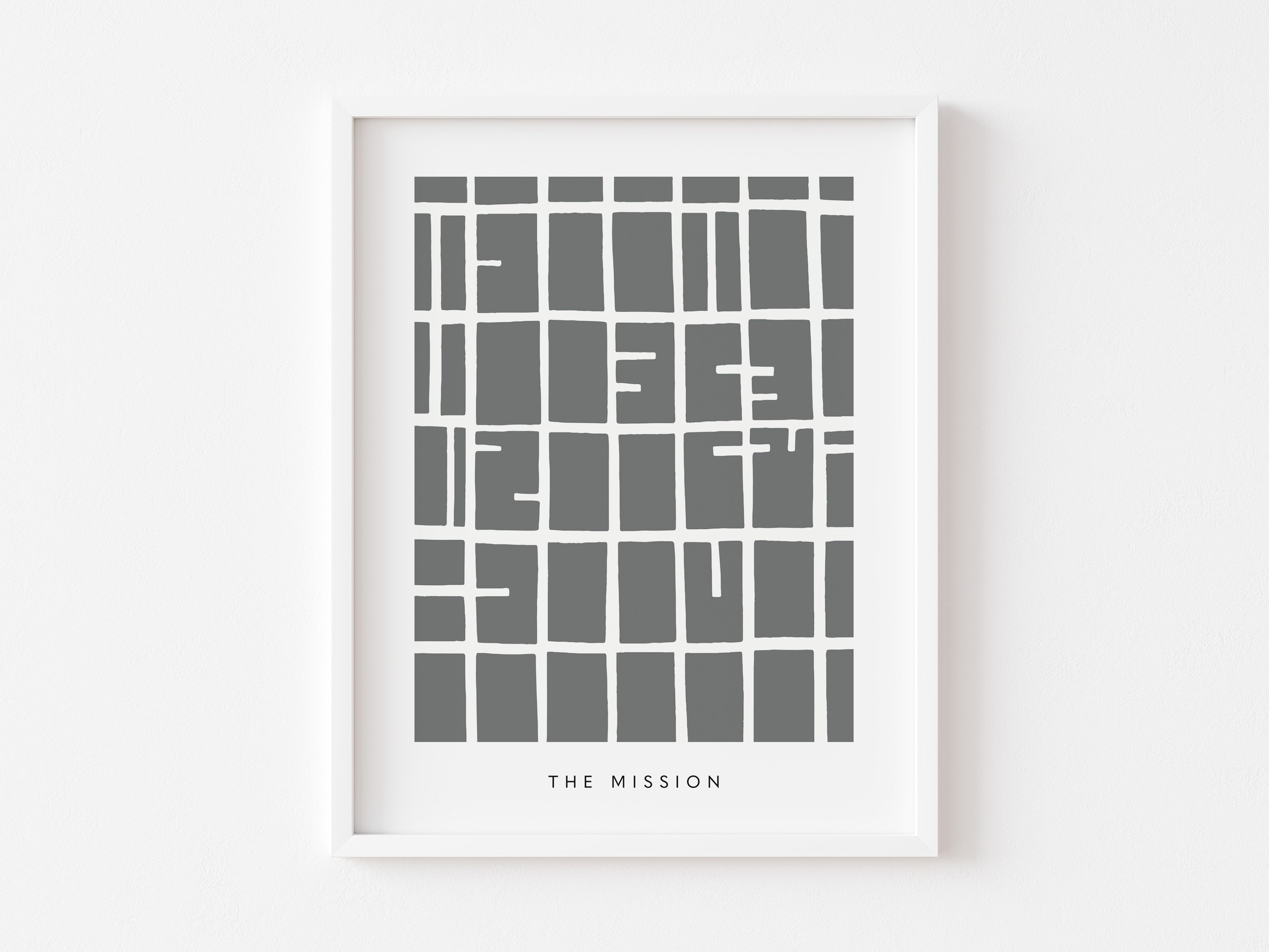 The Mission Map Print – San Francisco Wall Art