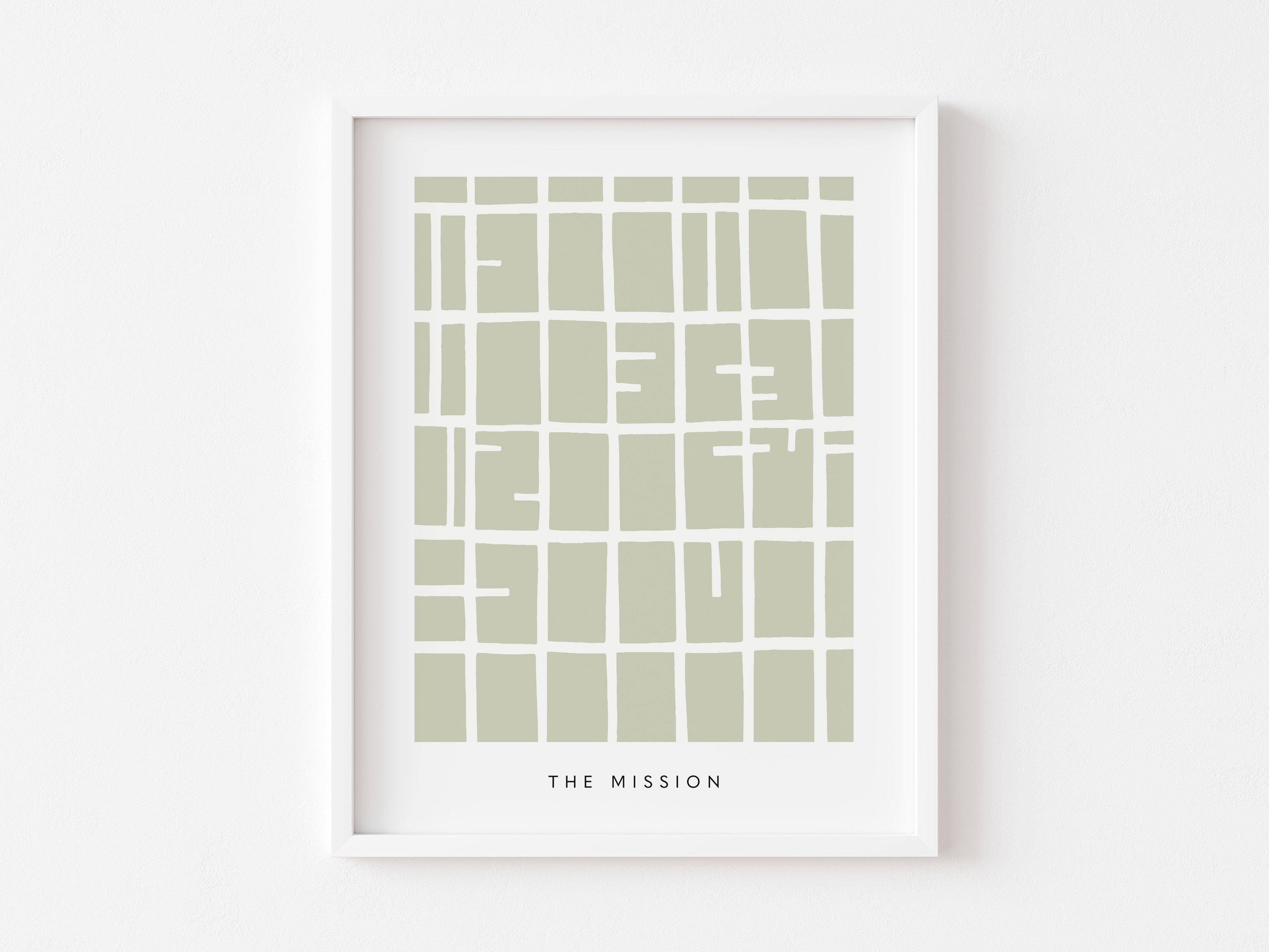 The Mission Map Print – San Francisco Wall Art