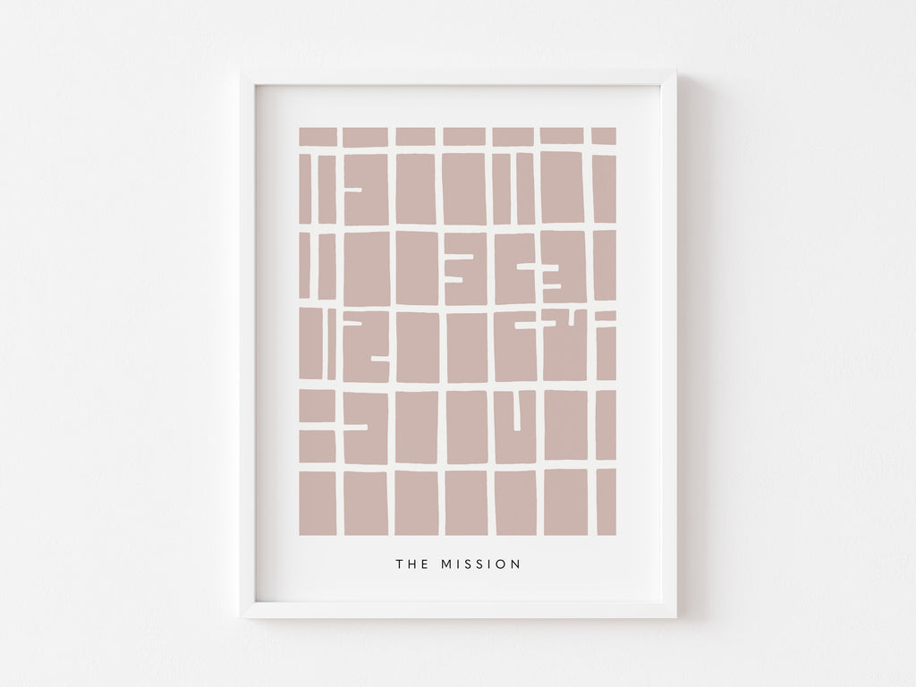 The Mission Map Print – San Francisco Wall Art
