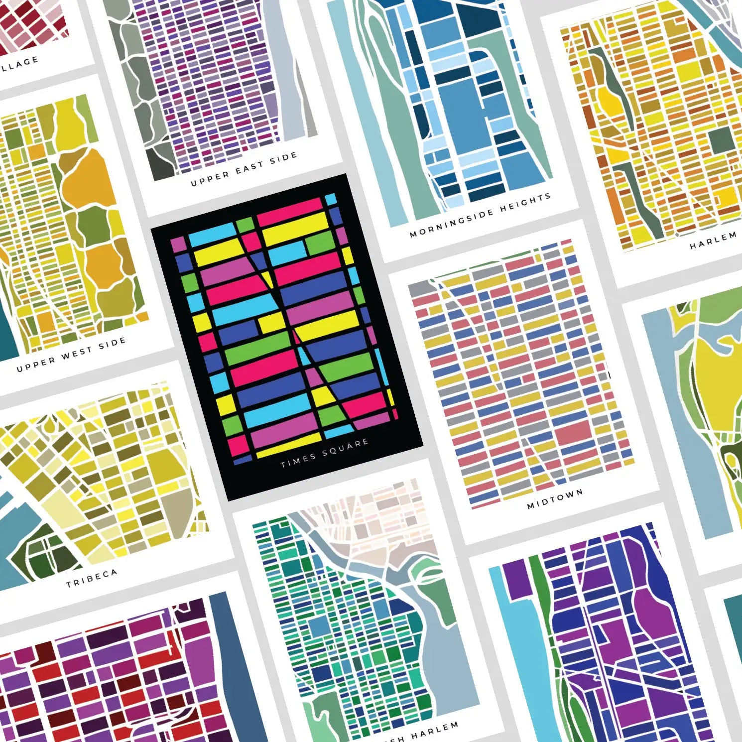 Set of 18 Manhattan New York City Postcards