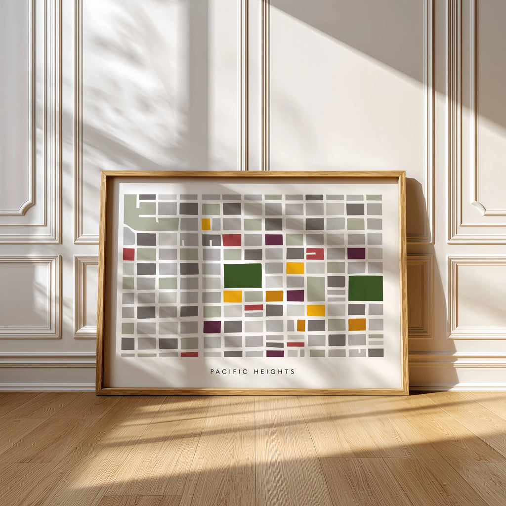 Pacific Heights San Francisco Map Print