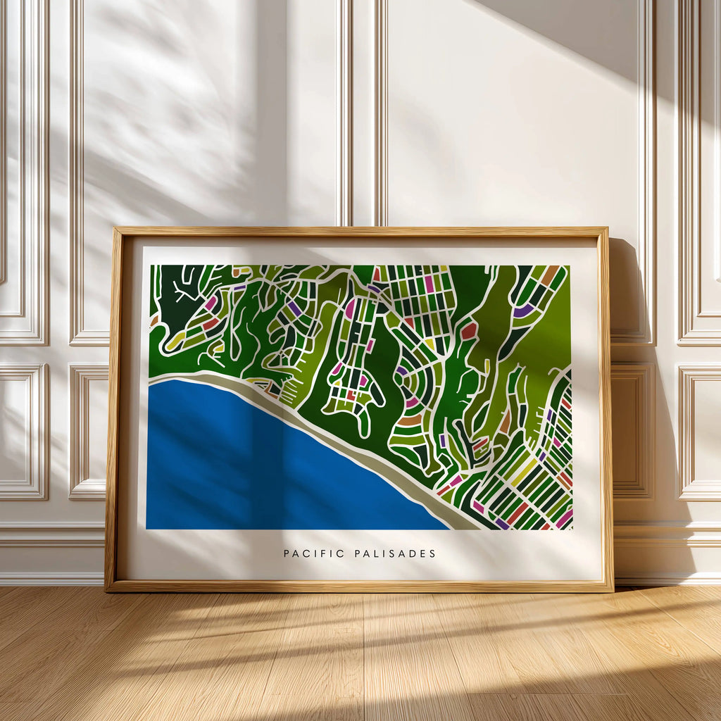 Pacific Palisades Map Print