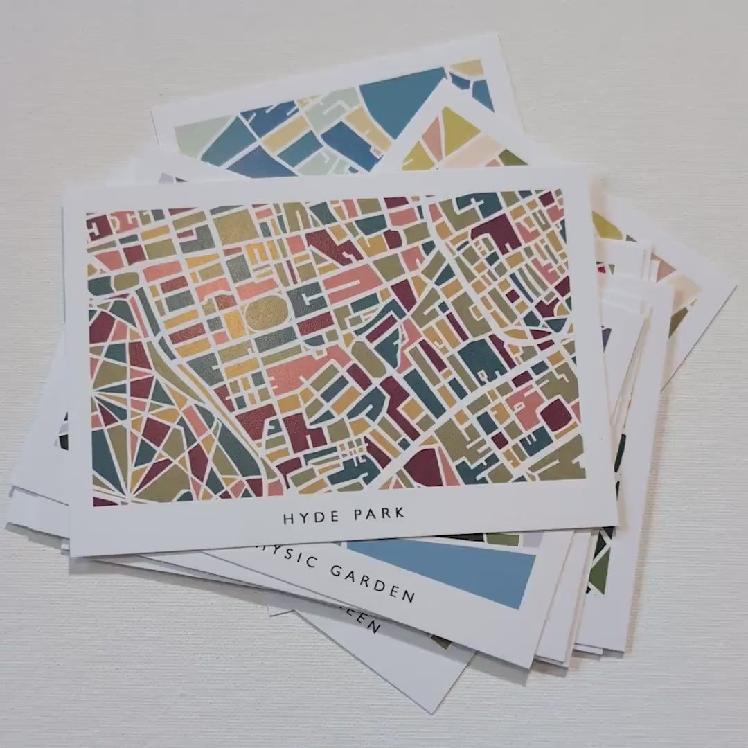 London Green Spaces Neighborhood Print Postcards - Set of 10
