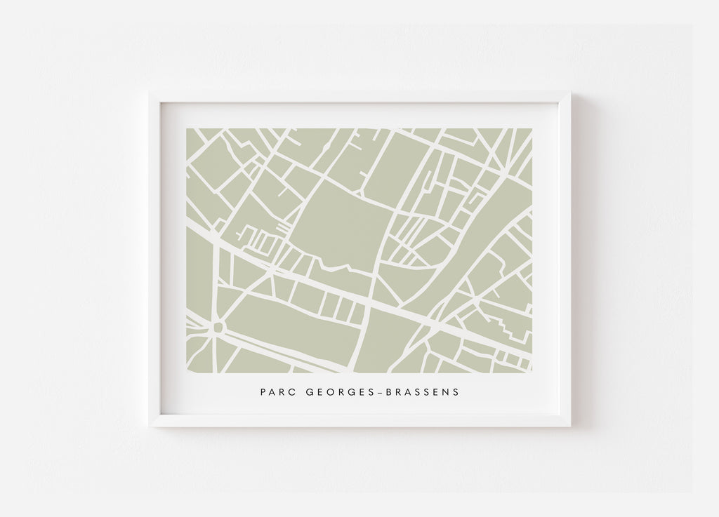 Paris 15th Arrondissement Map Print