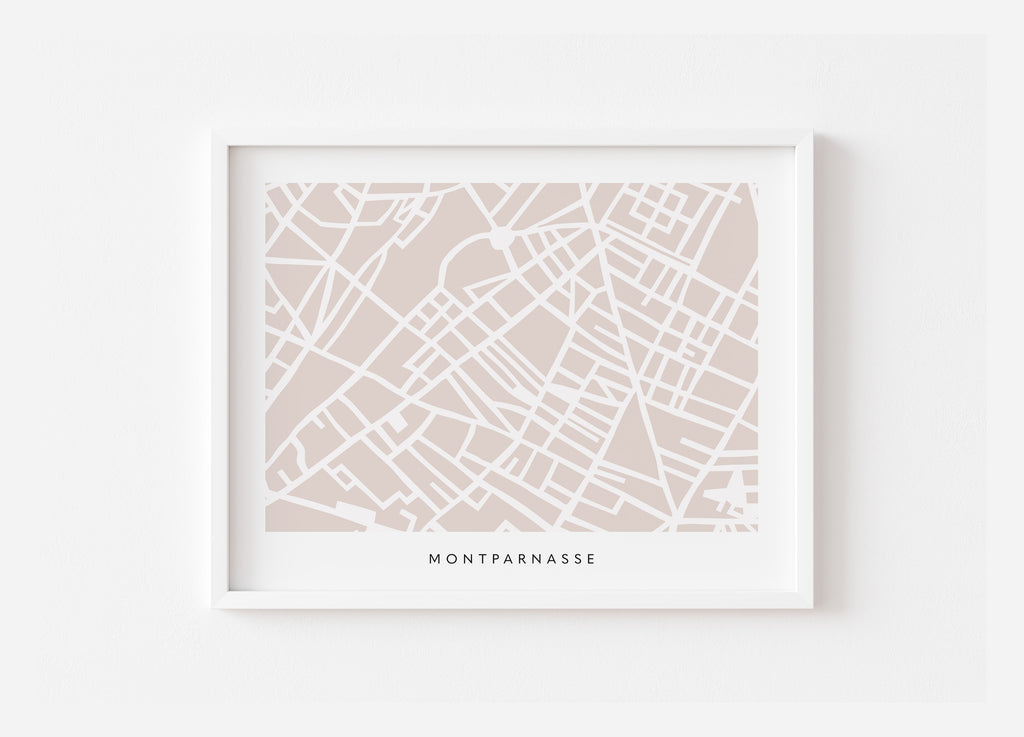 Paris 14th Arrondissement Map Print – Montparnasse Wall Art