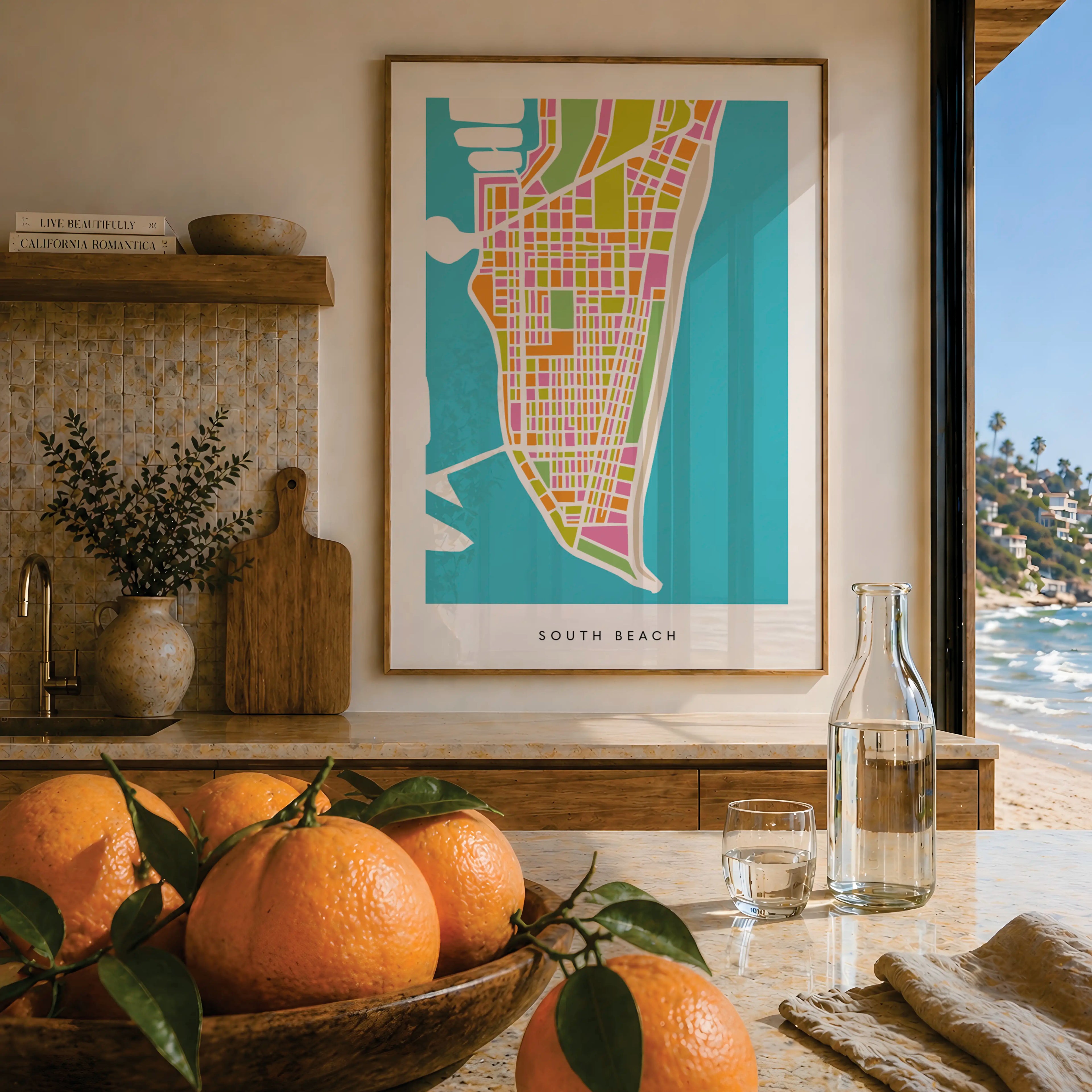 South Beach Map Print