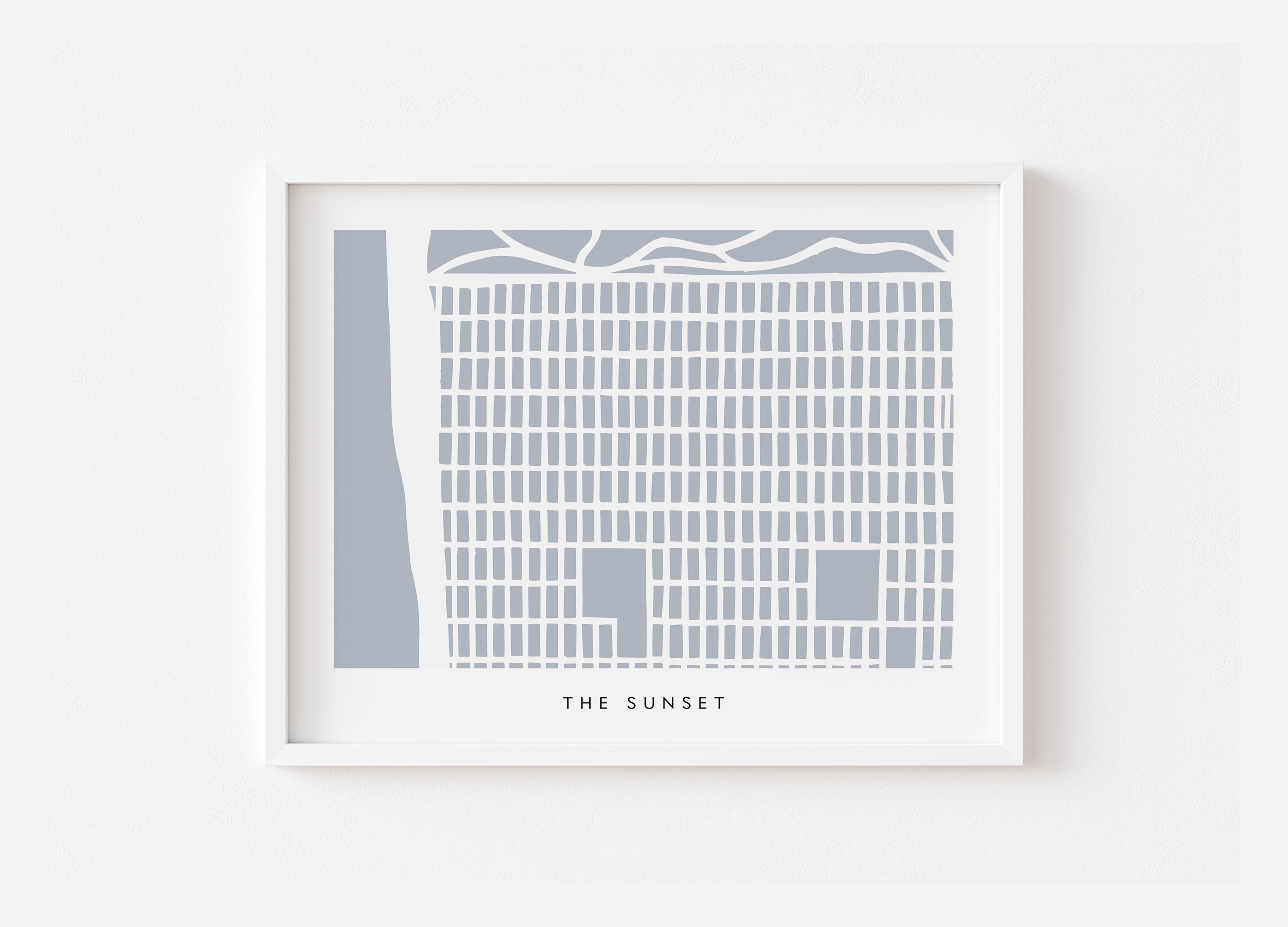 The Sunset San Francisco Minimalist Art Map