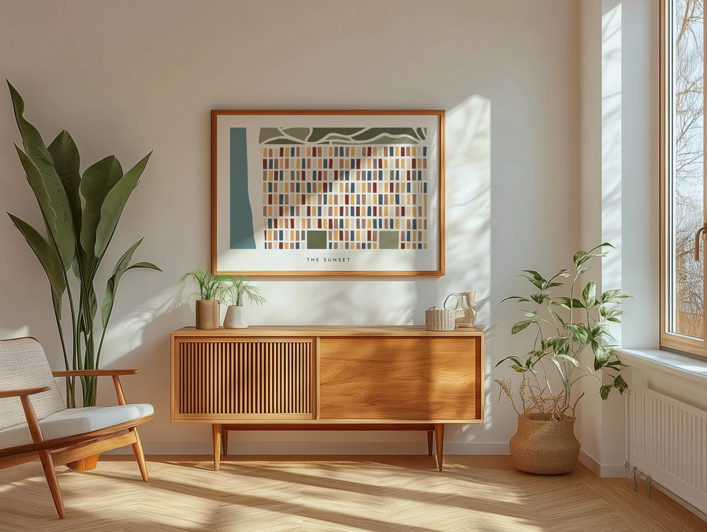 The Sunset San Francisco Minimalist Art Map