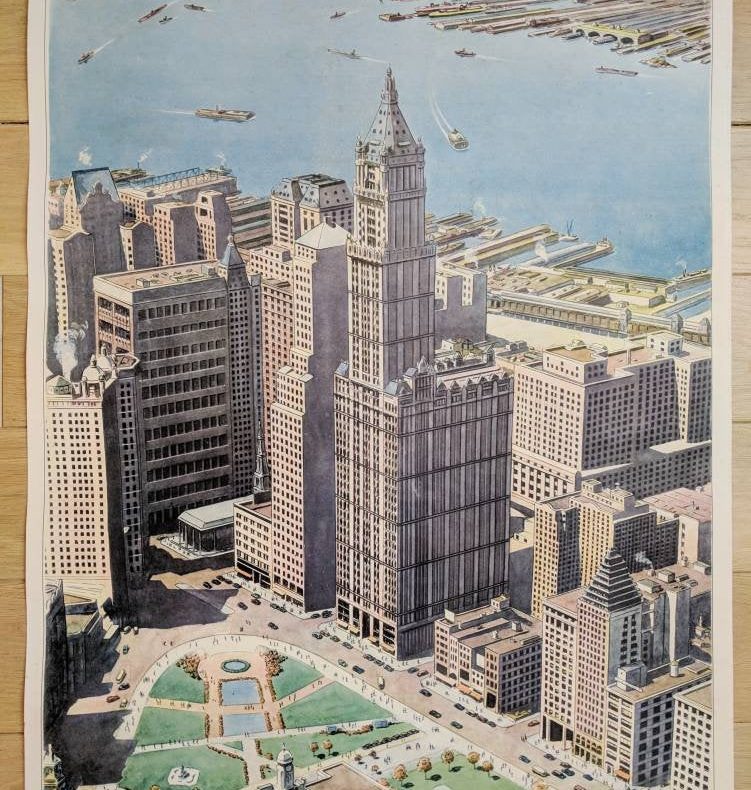 Vintage Poster of City