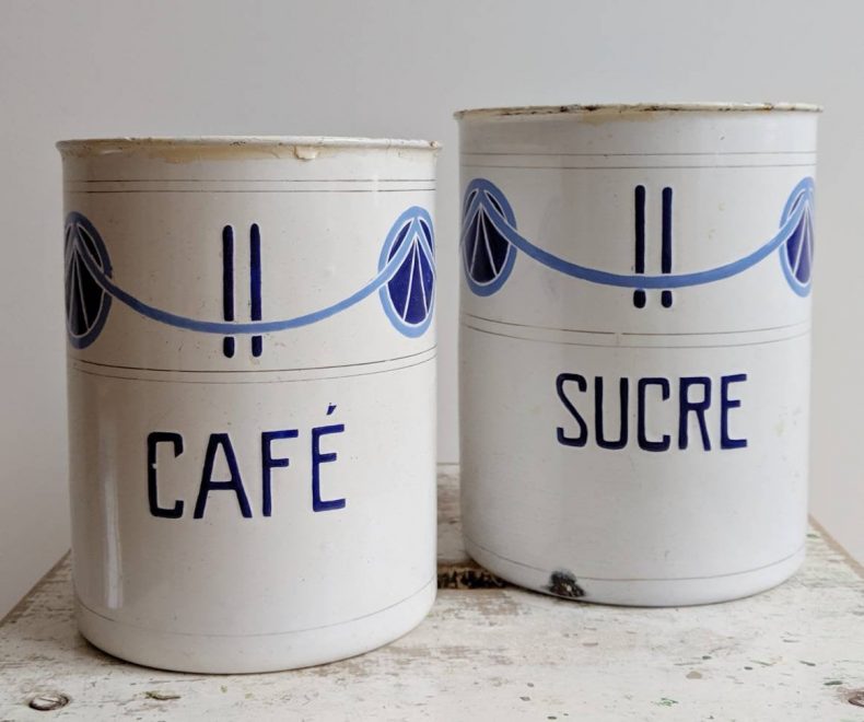 enamelware spice jars