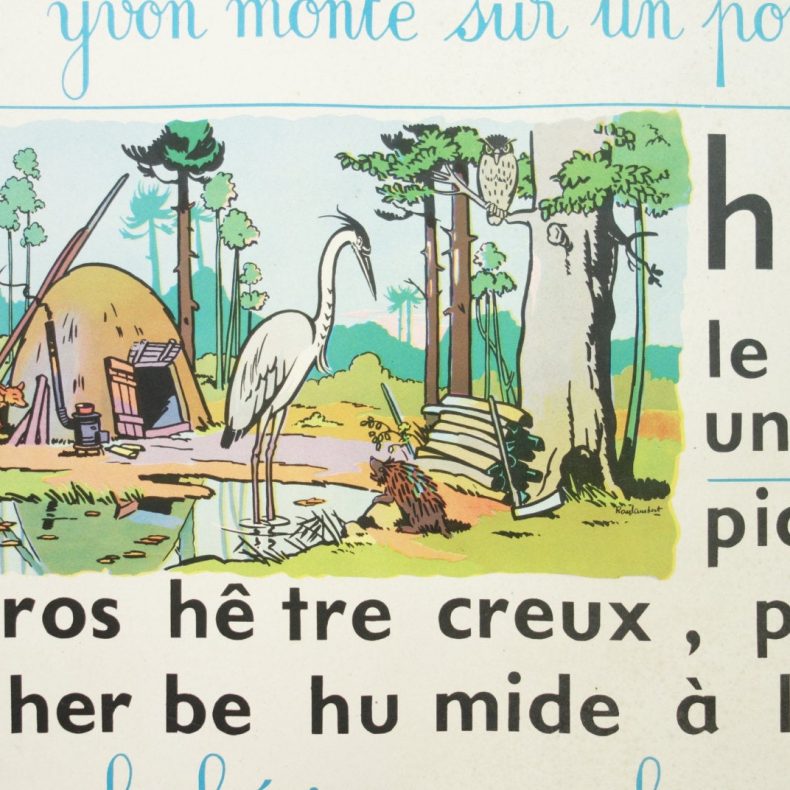 french vintage pronunciation poster y sound