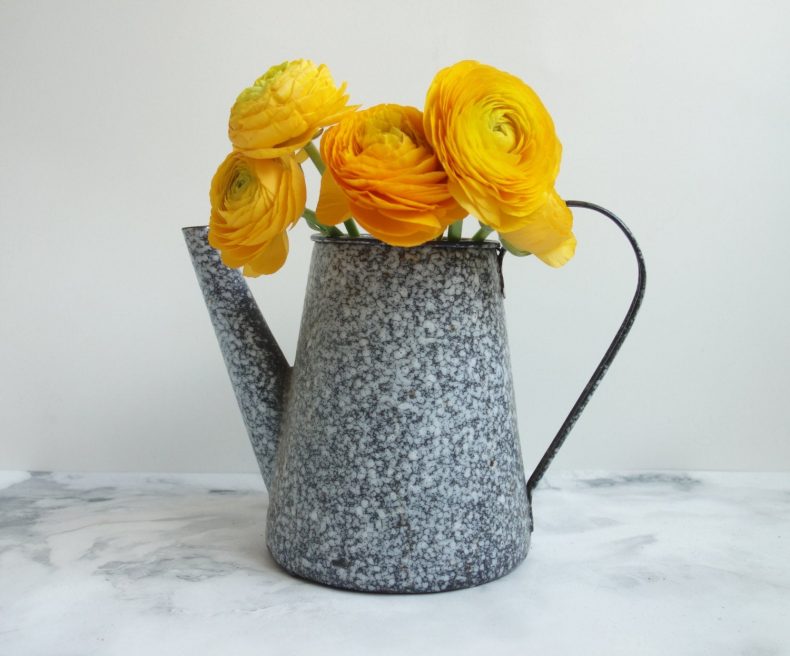 rustic gray enamel coffee pot