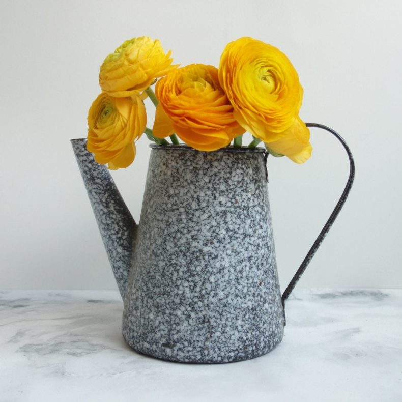 rustic gray enamel coffee pot